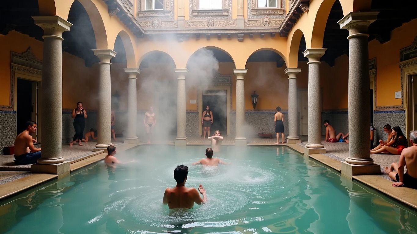 İstanbul'da geleneksel hamam manzarası.